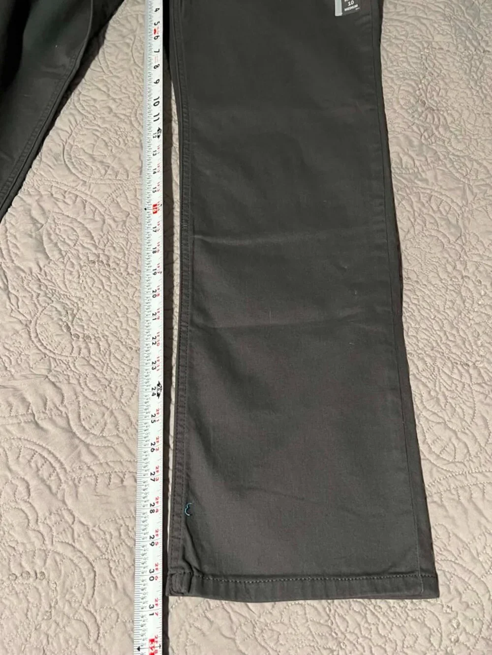 Lee Relaxed Fit Straight Leg Pants Charcoal Grey Size 10